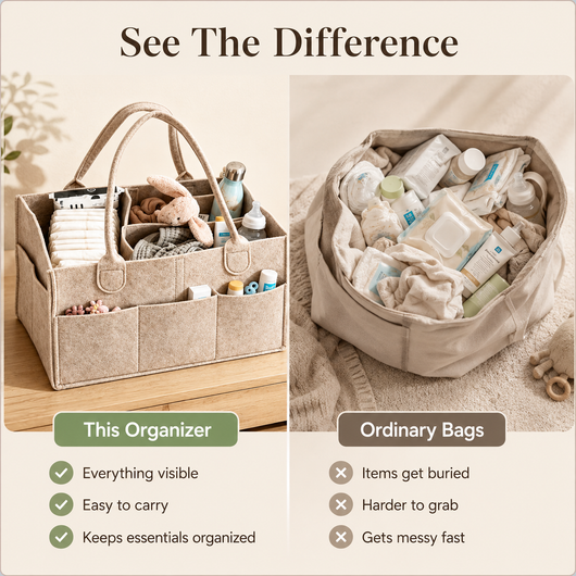 Stop Digging for Baby Essentials — Keep Everything Organized With a Lightweight Grab-and-Go Caddy